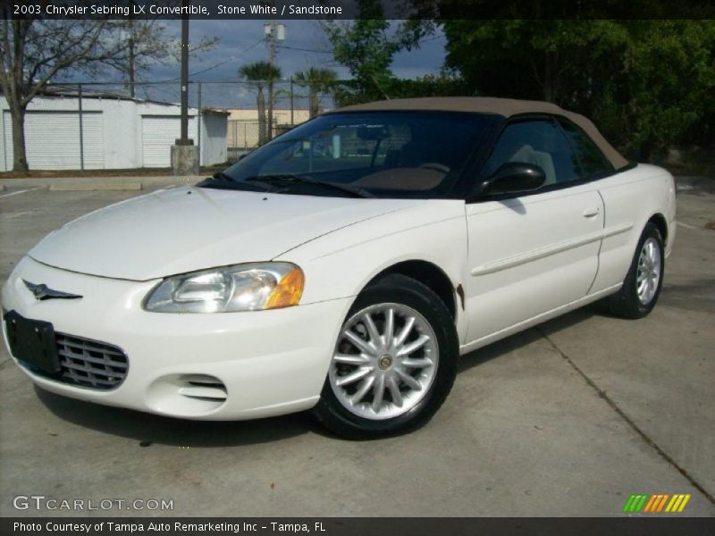 Stone White / Sandstone 2003 Chrysler Sebring LX Convertible