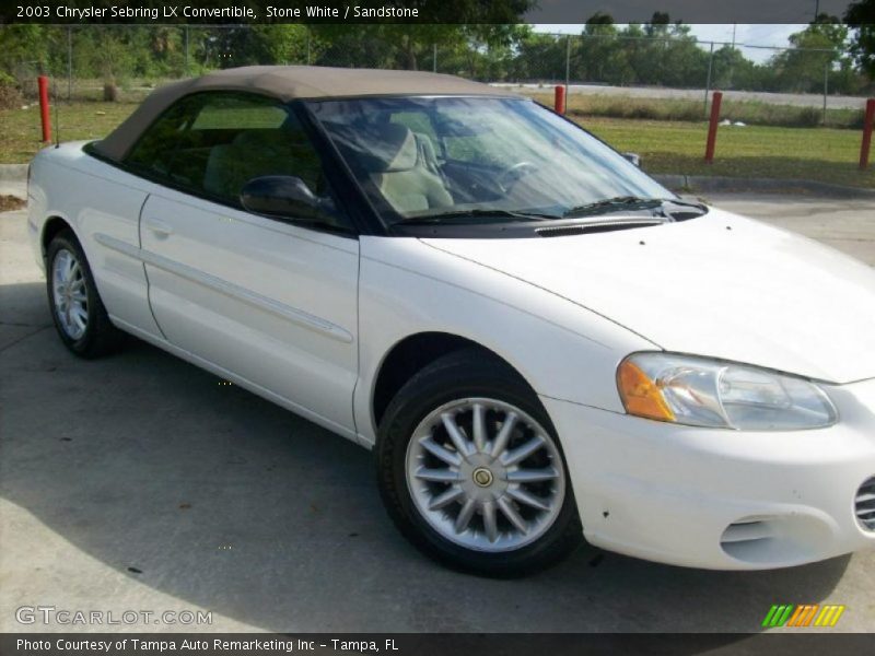 Stone White / Sandstone 2003 Chrysler Sebring LX Convertible