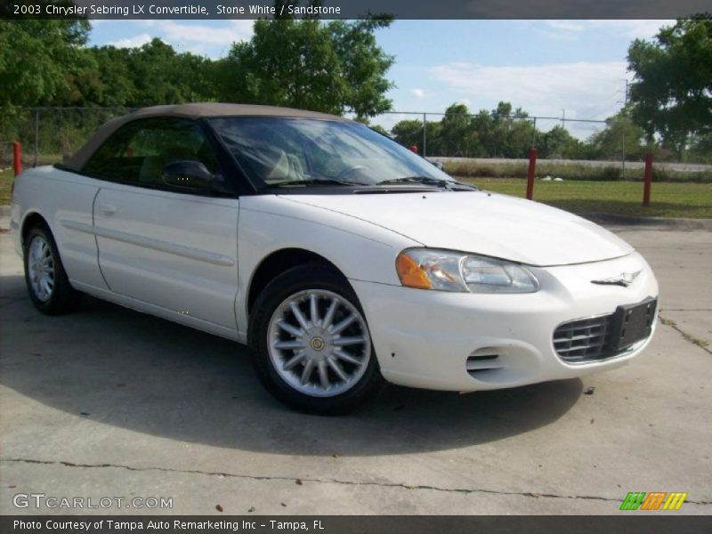 Stone White / Sandstone 2003 Chrysler Sebring LX Convertible