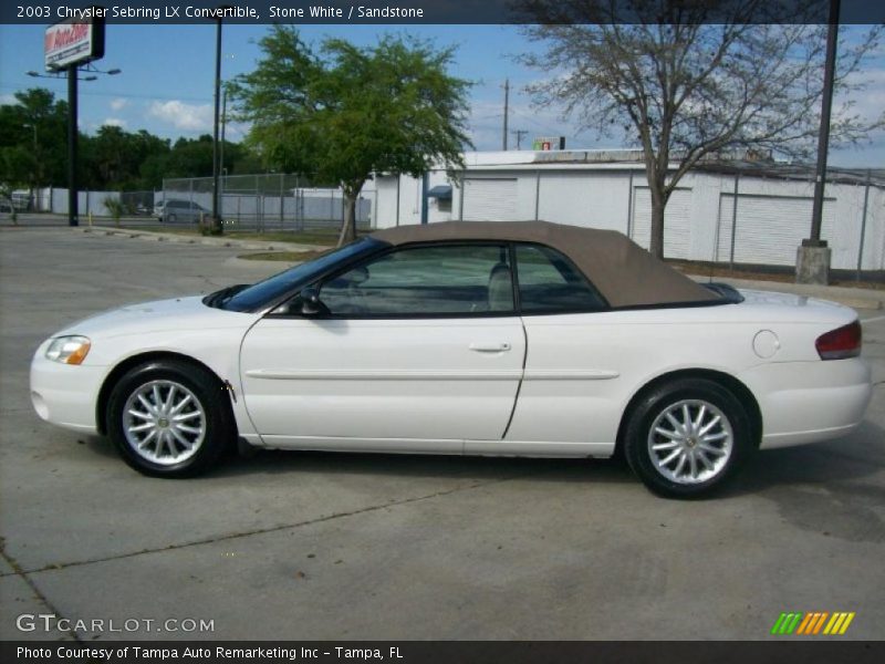 Stone White / Sandstone 2003 Chrysler Sebring LX Convertible