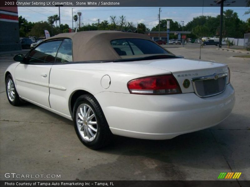 Stone White / Sandstone 2003 Chrysler Sebring LX Convertible