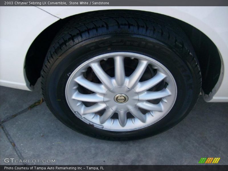 Stone White / Sandstone 2003 Chrysler Sebring LX Convertible