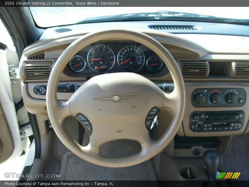 Stone White / Sandstone 2003 Chrysler Sebring LX Convertible