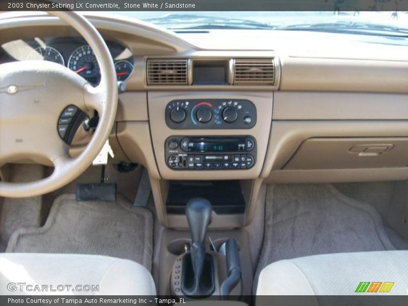 Stone White / Sandstone 2003 Chrysler Sebring LX Convertible