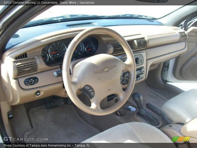 Stone White / Sandstone 2003 Chrysler Sebring LX Convertible