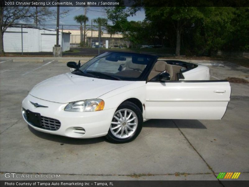 Stone White / Sandstone 2003 Chrysler Sebring LX Convertible