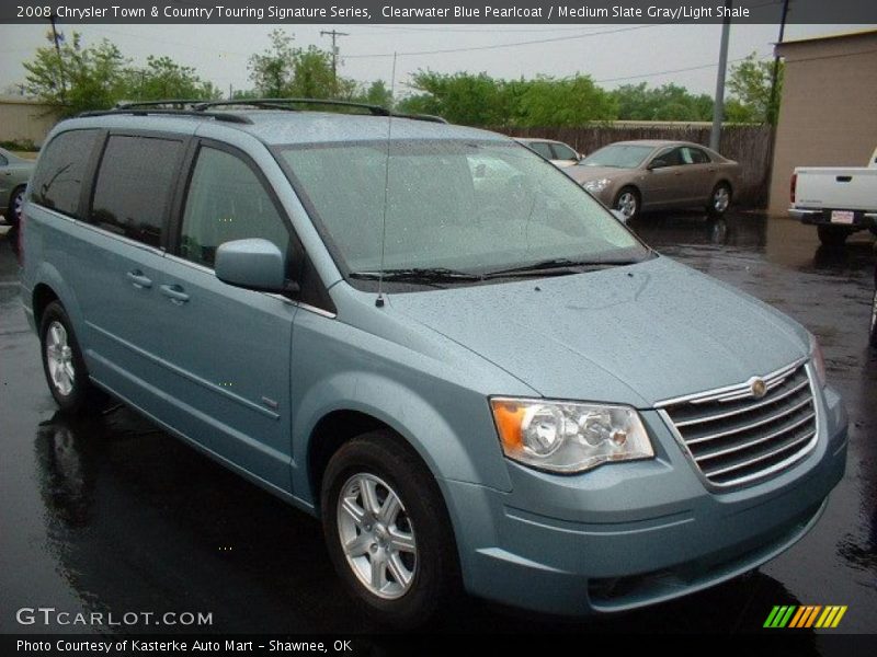 Clearwater Blue Pearlcoat / Medium Slate Gray/Light Shale 2008 Chrysler Town & Country Touring Signature Series