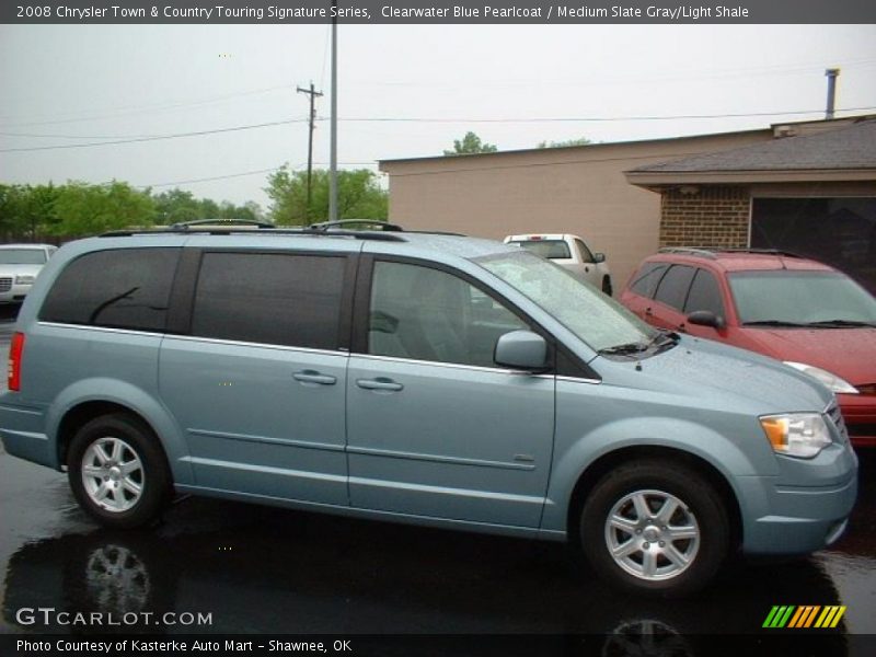 Clearwater Blue Pearlcoat / Medium Slate Gray/Light Shale 2008 Chrysler Town & Country Touring Signature Series