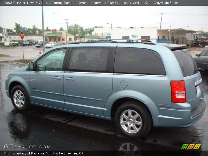 Clearwater Blue Pearlcoat / Medium Slate Gray/Light Shale 2008 Chrysler Town & Country Touring Signature Series