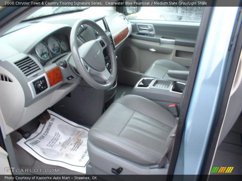 Clearwater Blue Pearlcoat / Medium Slate Gray/Light Shale 2008 Chrysler Town & Country Touring Signature Series