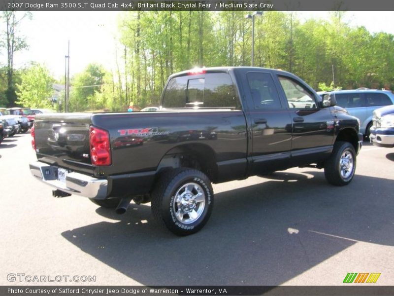 Brilliant Black Crystal Pearl / Medium Slate Gray 2007 Dodge Ram 3500 SLT Quad Cab 4x4