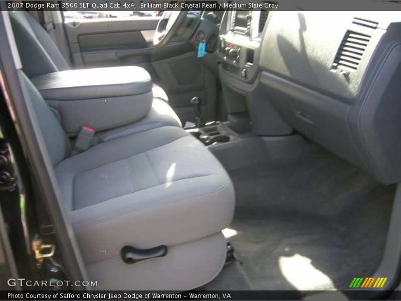 Brilliant Black Crystal Pearl / Medium Slate Gray 2007 Dodge Ram 3500 SLT Quad Cab 4x4