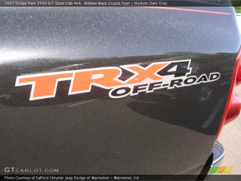 Brilliant Black Crystal Pearl / Medium Slate Gray 2007 Dodge Ram 3500 SLT Quad Cab 4x4