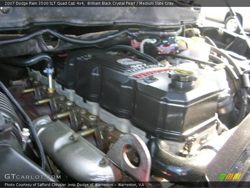 Brilliant Black Crystal Pearl / Medium Slate Gray 2007 Dodge Ram 3500 SLT Quad Cab 4x4