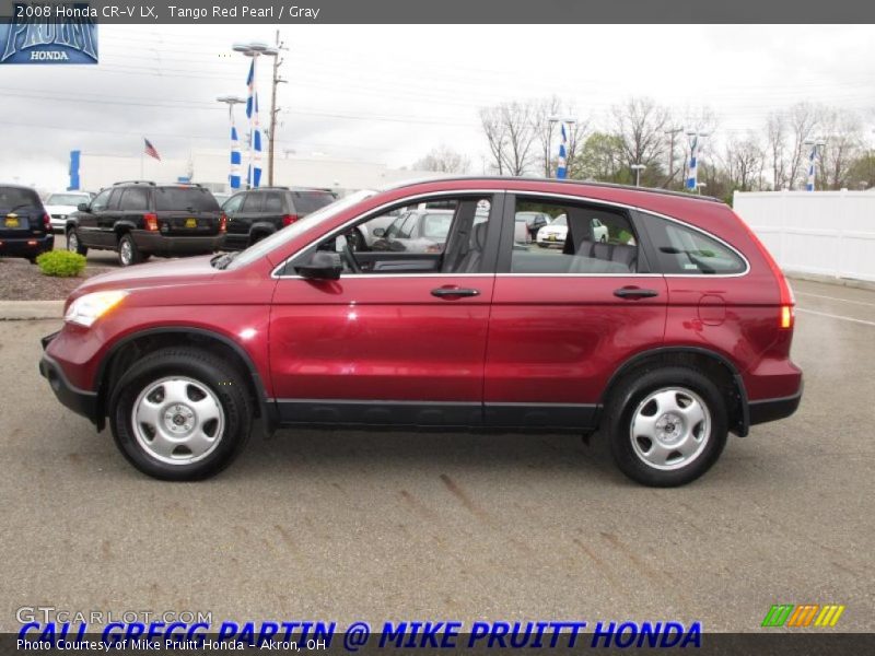 Tango Red Pearl / Gray 2008 Honda CR-V LX