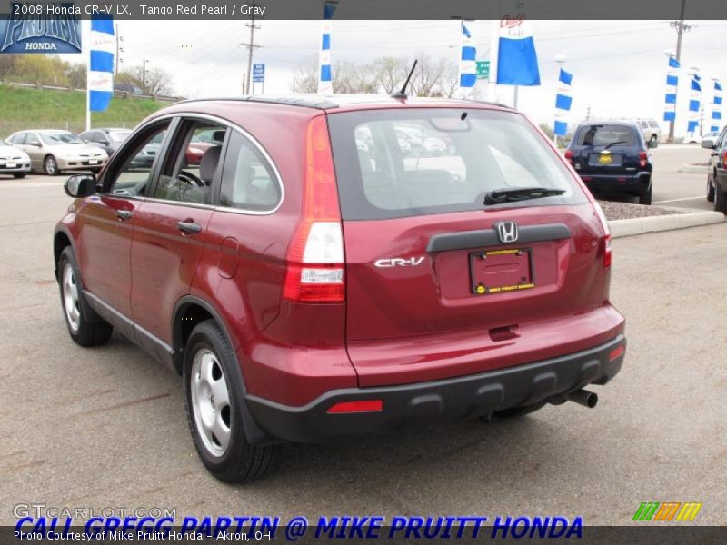 Tango Red Pearl / Gray 2008 Honda CR-V LX