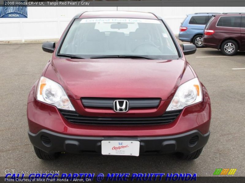 Tango Red Pearl / Gray 2008 Honda CR-V LX