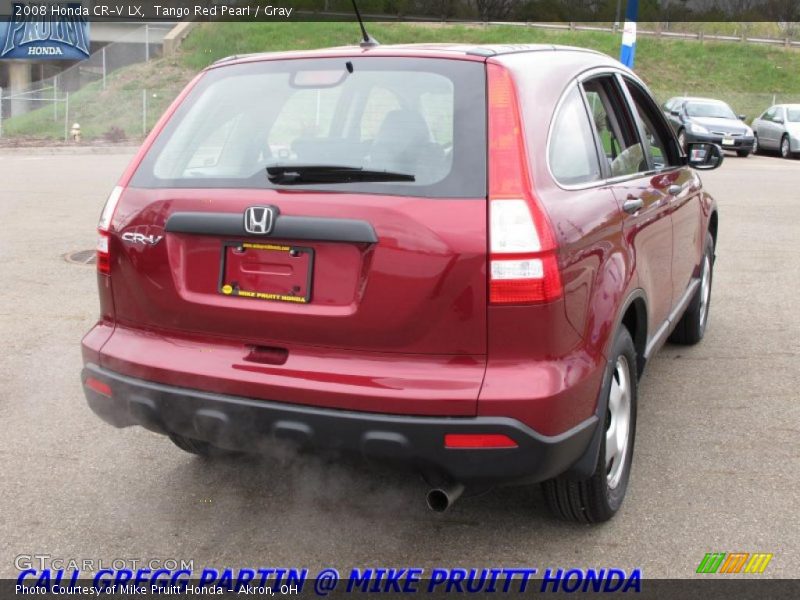 Tango Red Pearl / Gray 2008 Honda CR-V LX