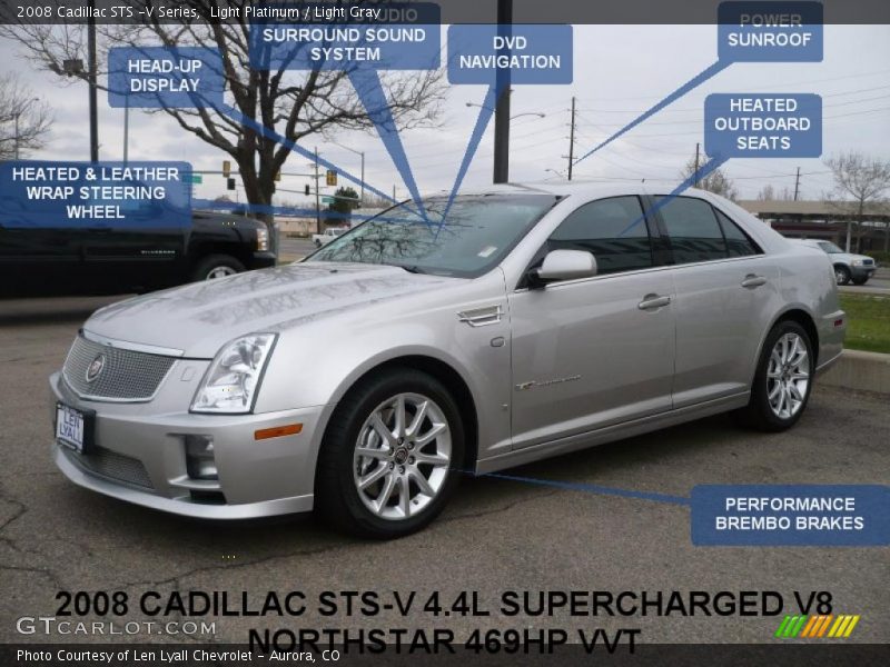 Light Platinum / Light Gray 2008 Cadillac STS -V Series