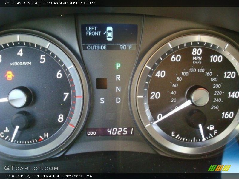 Tungsten Silver Metallic / Black 2007 Lexus ES 350