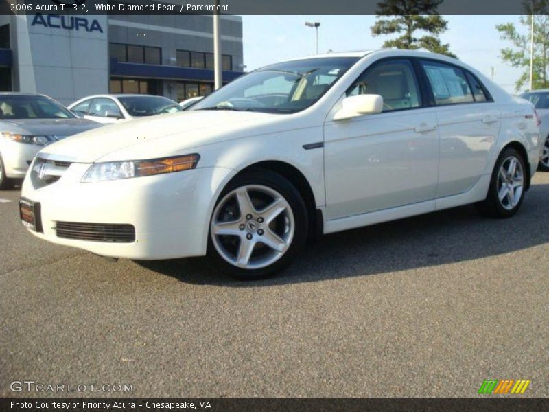 White Diamond Pearl / Parchment 2006 Acura TL 3.2