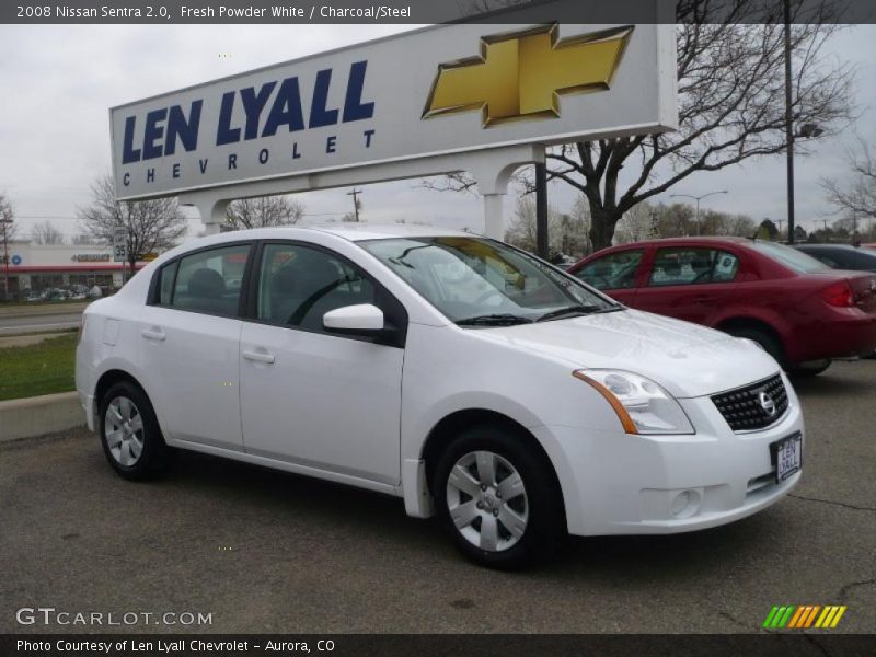 Fresh Powder White / Charcoal/Steel 2008 Nissan Sentra 2.0