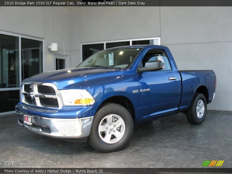 Deep Water Blue Pearl / Dark Slate Gray 2010 Dodge Ram 1500 SLT Regular Cab