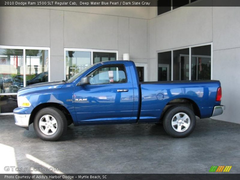 Deep Water Blue Pearl / Dark Slate Gray 2010 Dodge Ram 1500 SLT Regular Cab