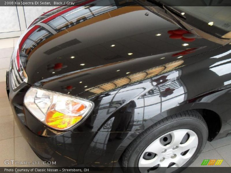 Black / Gray 2008 Kia Spectra EX Sedan