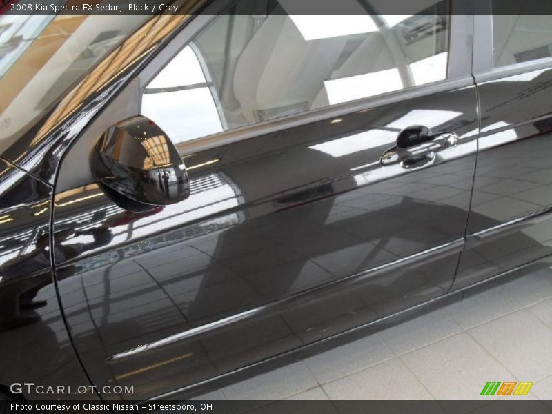 Black / Gray 2008 Kia Spectra EX Sedan