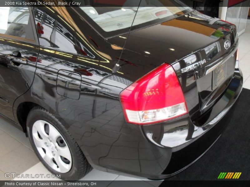 Black / Gray 2008 Kia Spectra EX Sedan
