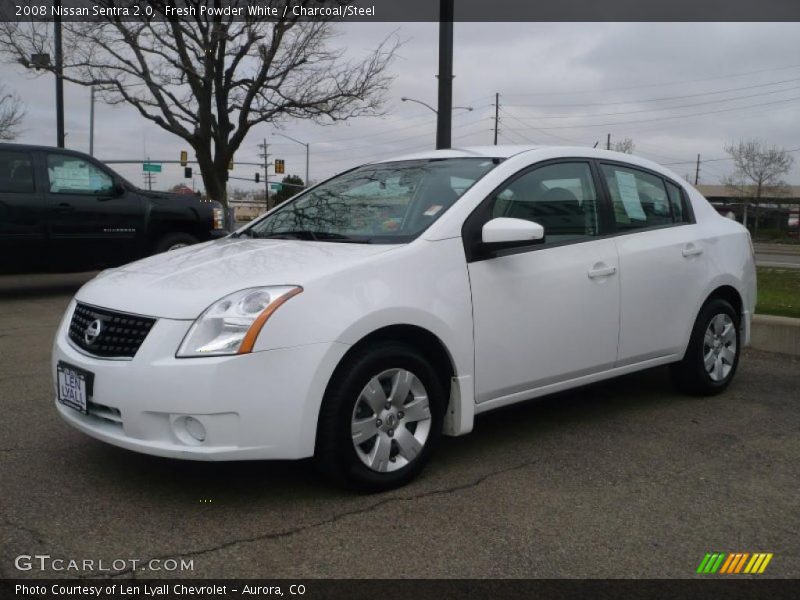 Fresh Powder White / Charcoal/Steel 2008 Nissan Sentra 2.0