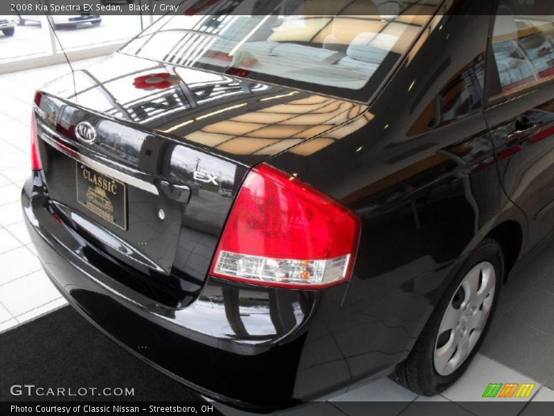 Black / Gray 2008 Kia Spectra EX Sedan