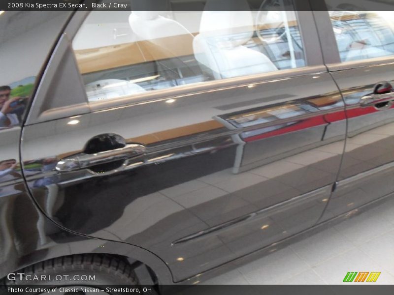 Black / Gray 2008 Kia Spectra EX Sedan