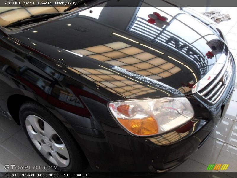 Black / Gray 2008 Kia Spectra EX Sedan