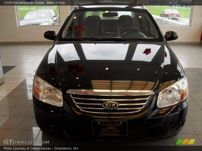 Black / Gray 2008 Kia Spectra EX Sedan
