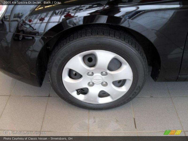 Black / Gray 2008 Kia Spectra EX Sedan