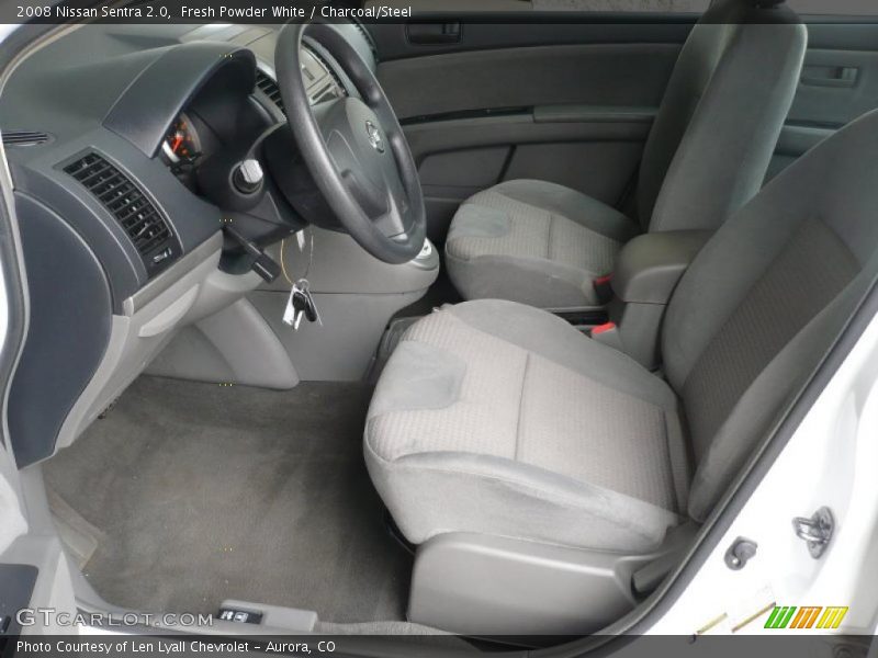 Fresh Powder White / Charcoal/Steel 2008 Nissan Sentra 2.0