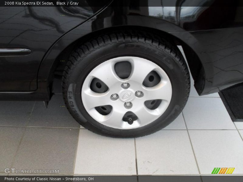Black / Gray 2008 Kia Spectra EX Sedan