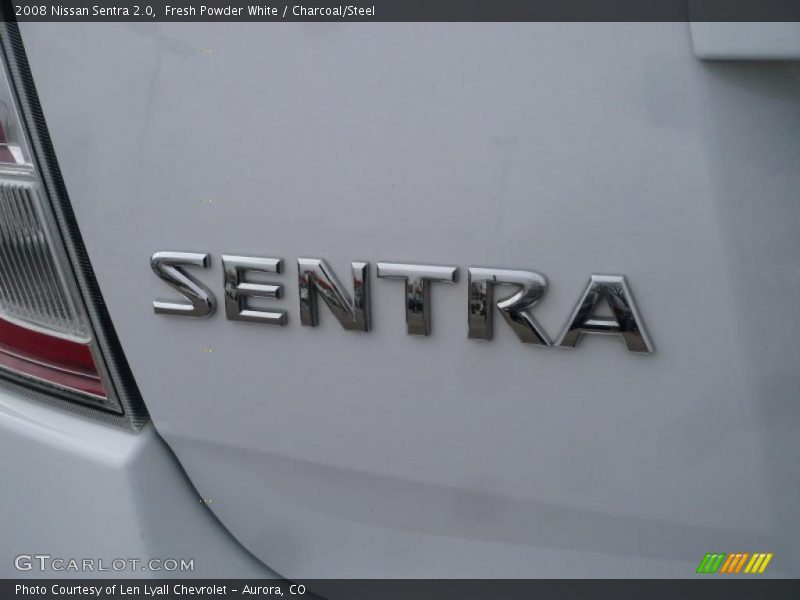 Fresh Powder White / Charcoal/Steel 2008 Nissan Sentra 2.0