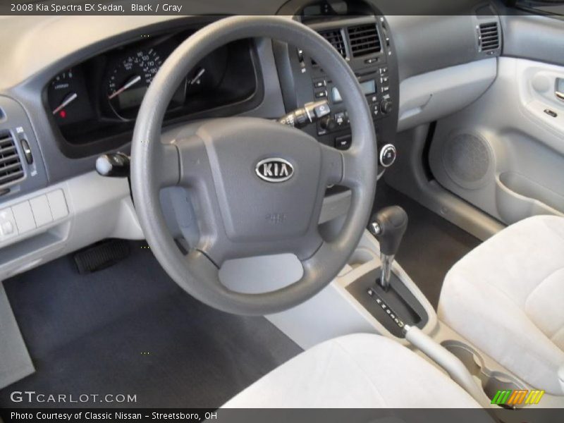Black / Gray 2008 Kia Spectra EX Sedan
