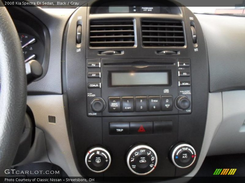 Black / Gray 2008 Kia Spectra EX Sedan