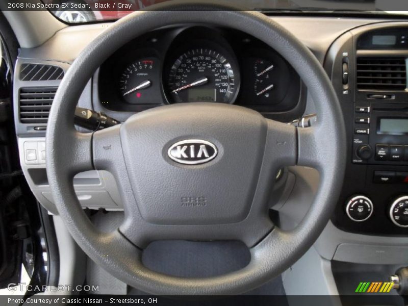 Black / Gray 2008 Kia Spectra EX Sedan