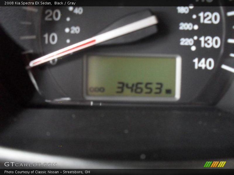 Black / Gray 2008 Kia Spectra EX Sedan