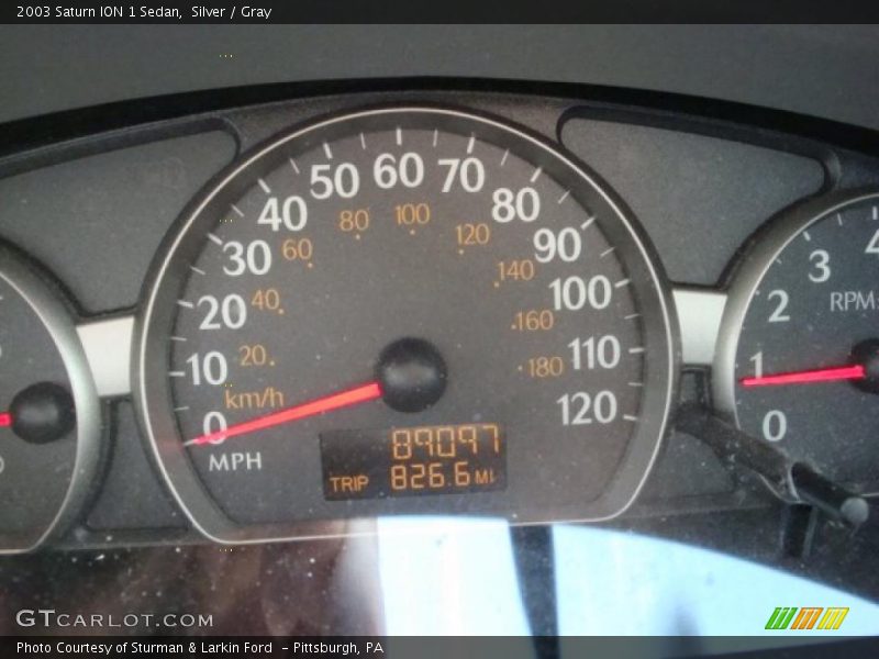Silver / Gray 2003 Saturn ION 1 Sedan