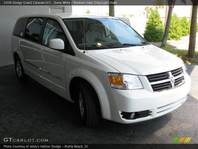 Stone White / Medium Slate Gray/Light Shale 2008 Dodge Grand Caravan SXT