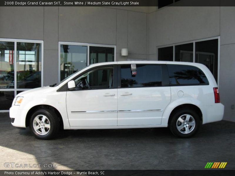 Stone White / Medium Slate Gray/Light Shale 2008 Dodge Grand Caravan SXT
