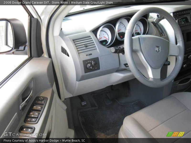 Stone White / Medium Slate Gray/Light Shale 2008 Dodge Grand Caravan SXT