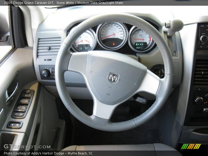 Stone White / Medium Slate Gray/Light Shale 2008 Dodge Grand Caravan SXT