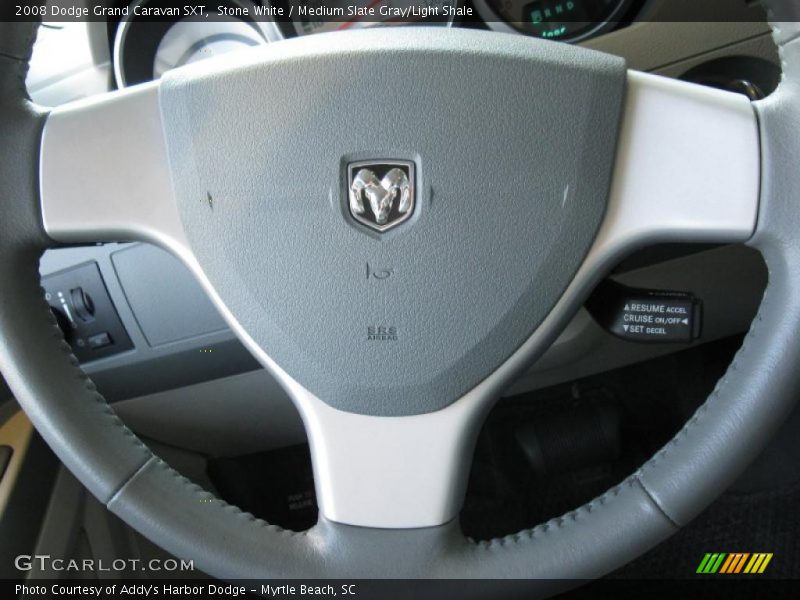 Stone White / Medium Slate Gray/Light Shale 2008 Dodge Grand Caravan SXT